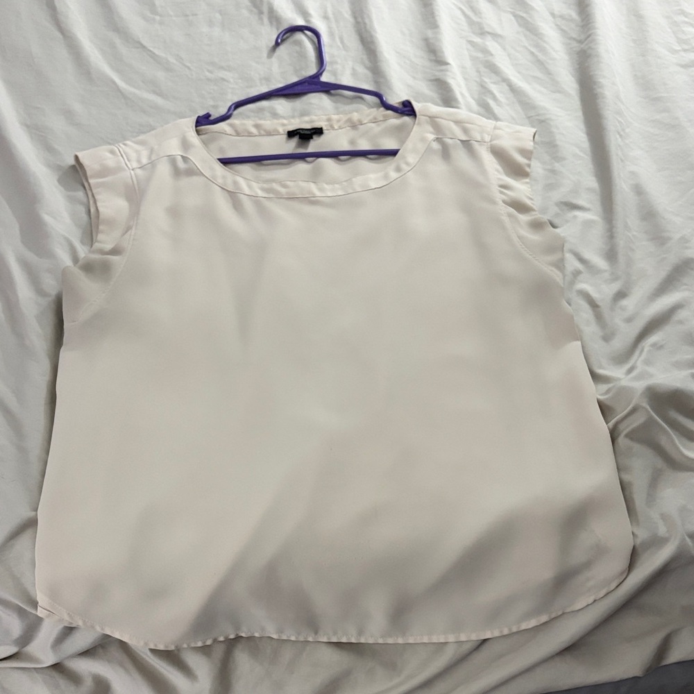 Ann Taylor Elegant White Blouse